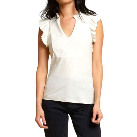 Nation LTD Cream Habiba Smocked Tank Blouse - Picture 1 of 7